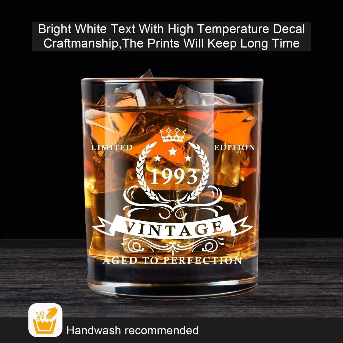 LIGHTEN LIFE 31 Geburtstagsgeschenke für Männer,1993 Whiskyglas in wertvoller Ho