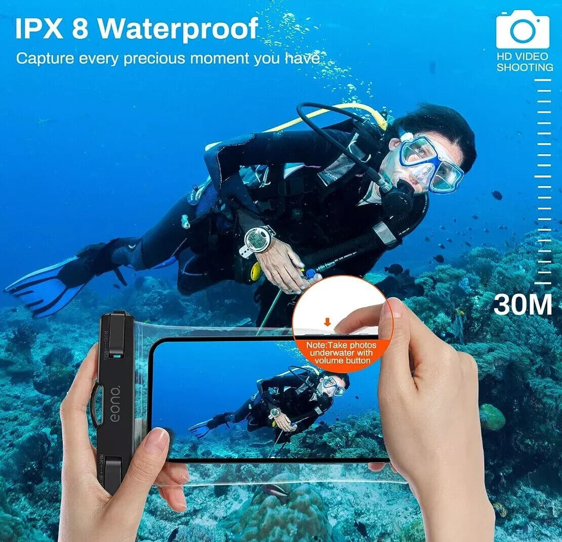 Eono wasserdichte Handytasche, 2er-Pack SafeDonut iPX8 wasserdichte Handyhülle z