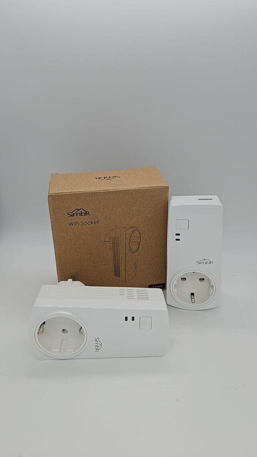 SIMBR Wifi Smart Steckdose mit USB Port, Intelligenter WLAN-Stecker, kompatibel