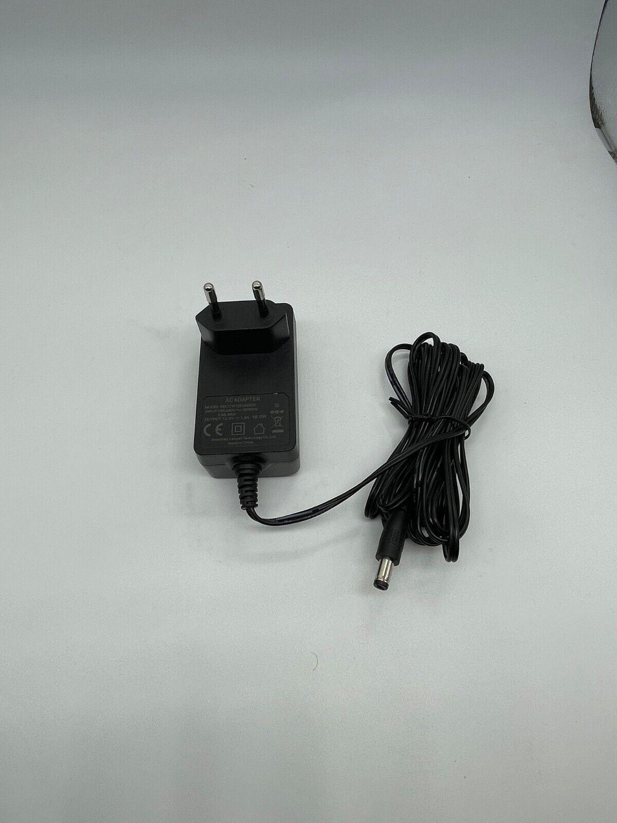 AC ADAPTER - MODEL NO.:CW1201500EU INPUT:100-240V ~ 50/60Hz 0.8A MAX OUTPUT: 12.