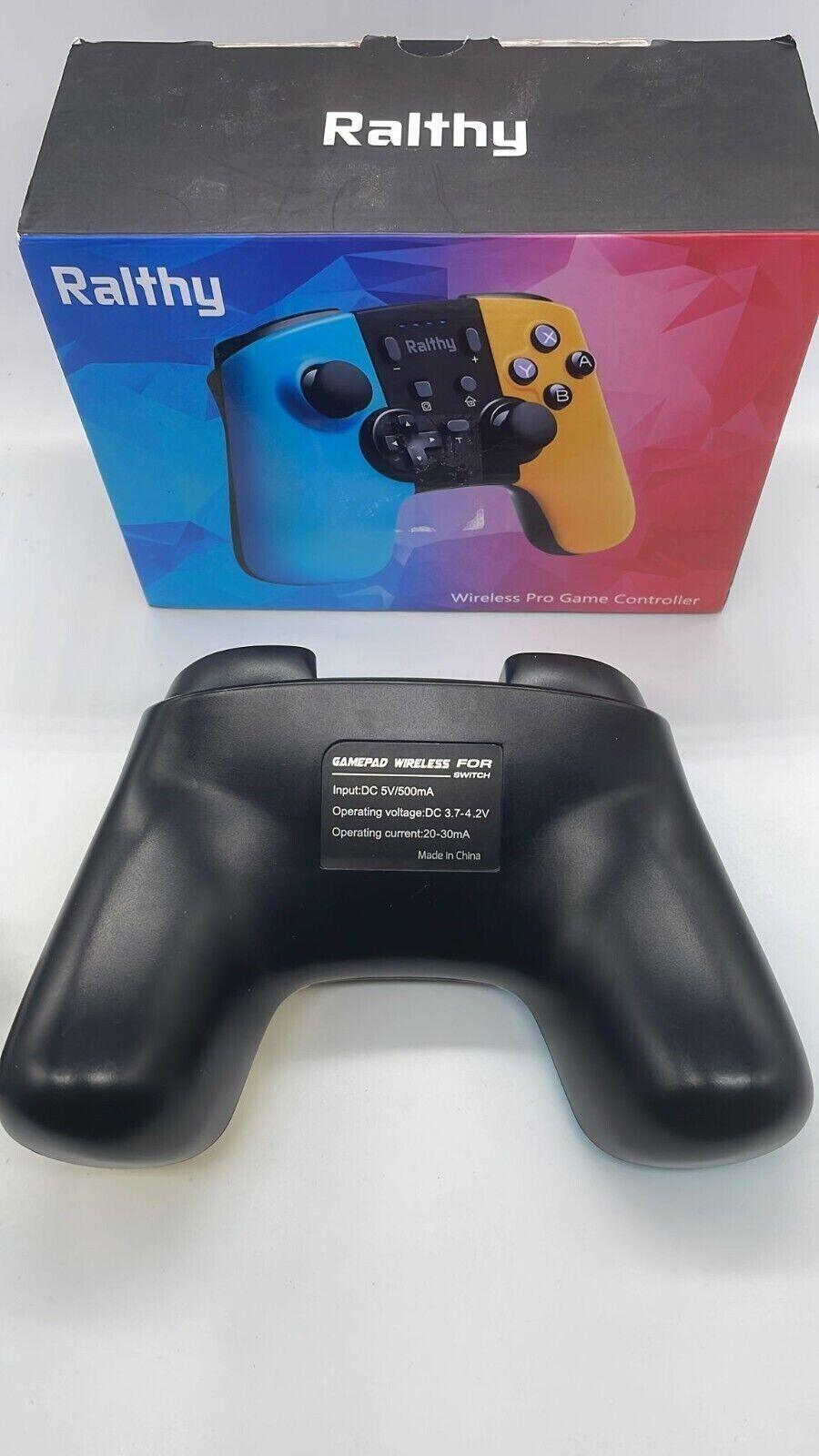 Ralthy - Kabelloser Controller für Nintendo Switch (Gelb und Blau)