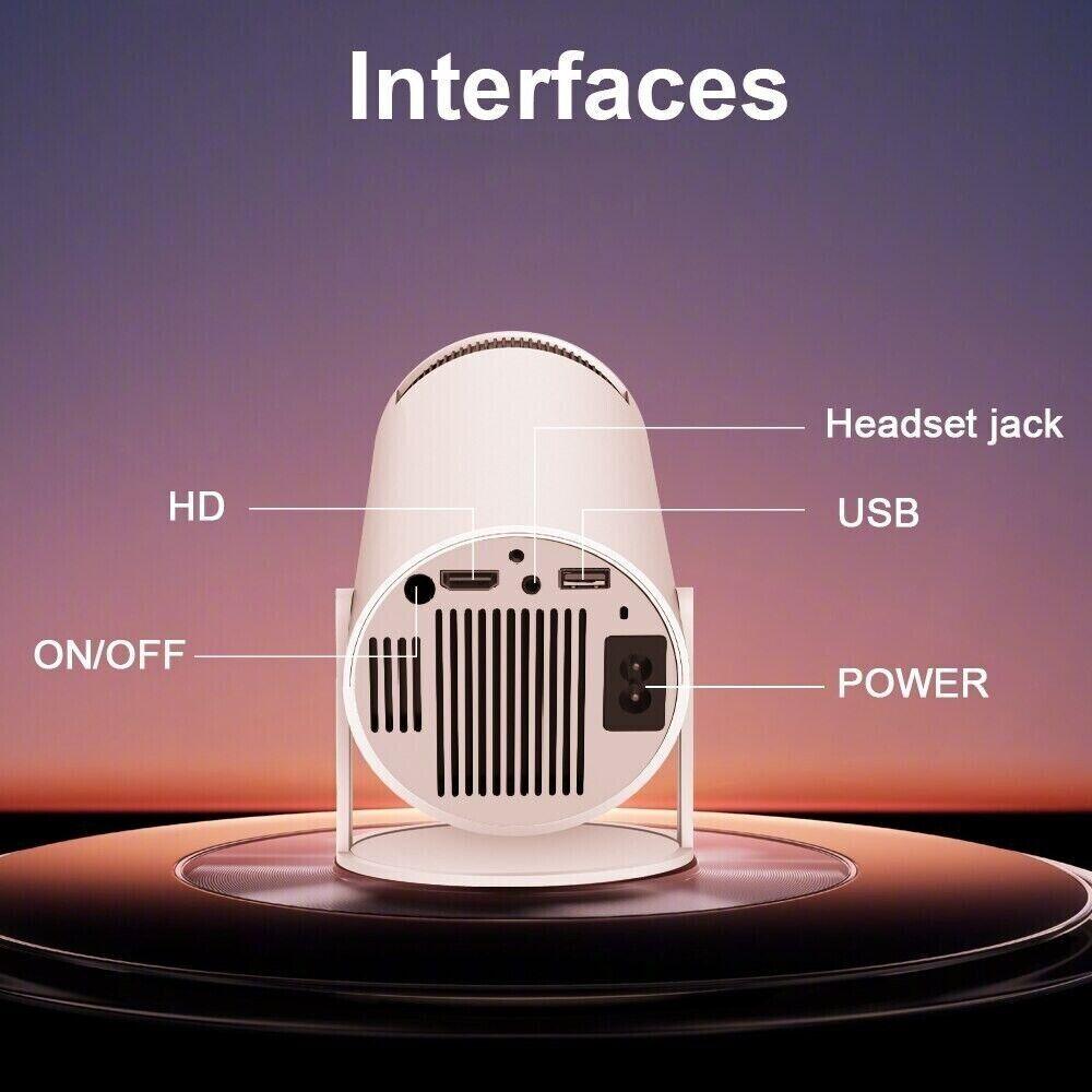 Magcubic Tragbarer Projektor 4K Beamer WiFi6 und BT 5.0 mit Eingebaute Android O