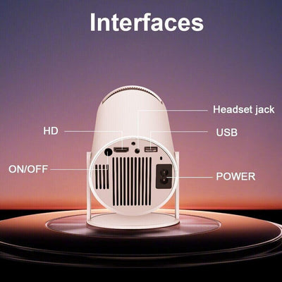 Magcubic Tragbarer Projektor 4K Beamer WiFi6 und BT 5.0 mit Eingebaute Android O
