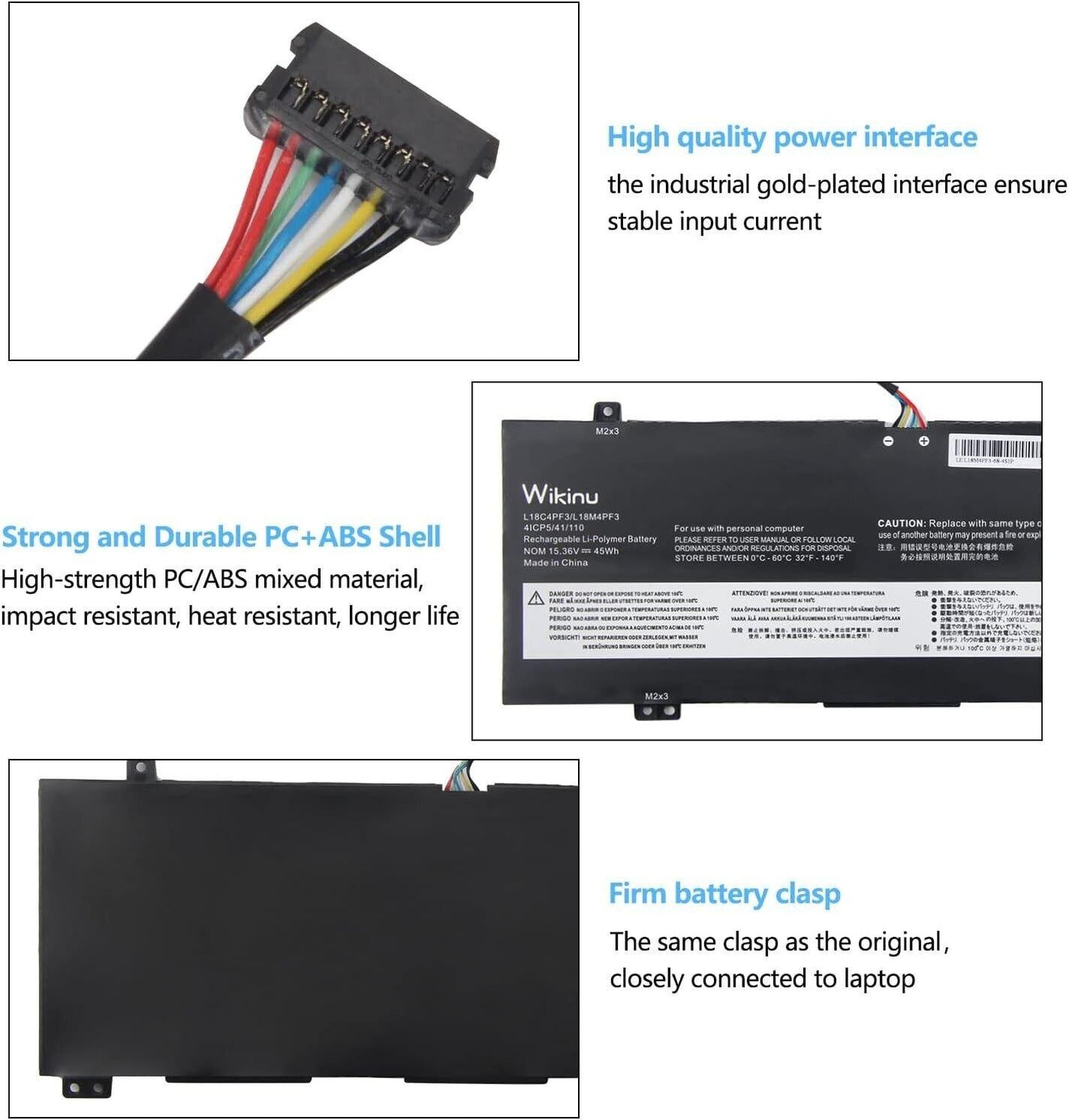 Wikinu L18C4PF3 Laptop Akku für Lenovo ideapad C340-14API C340-14IML C340-14IWL