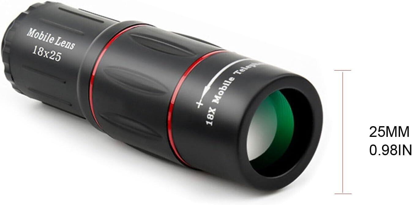 Kameraobjektiv-Set, 18x Monokular-Teleskop, 0,63x Weitwinkel, 15x Makroobjektiv,