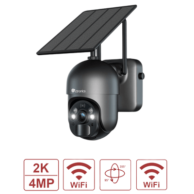 Ctronics S20-G -  2K 3MP Überwachungskamera Aussen Akku 7800mAh 355°/95°