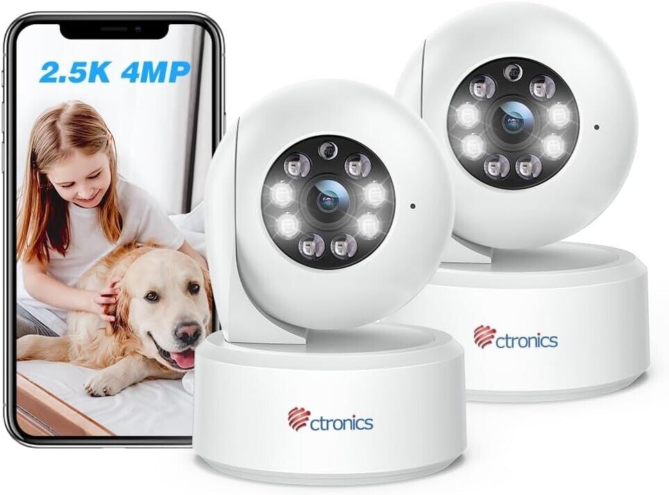 Ctronics 710C-P2 2.5K 4MP WLAN Überwachungskamera Innen(Ohne USBC Kabel)