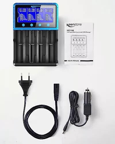 Keenstone Akku Ladegerät Universal, Akku Ladegerät LCD Smart Batterie-F2-