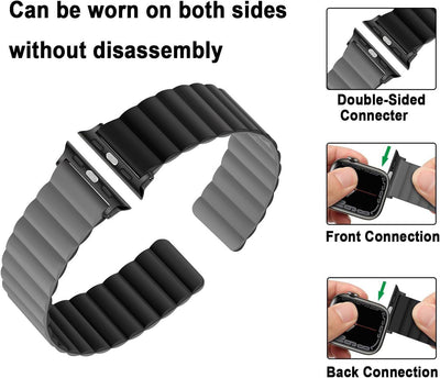 Anlinser Magnetbänder Kompatibel mit Apple Watch Armband 45mm 44mm 42mm 41mm 40m