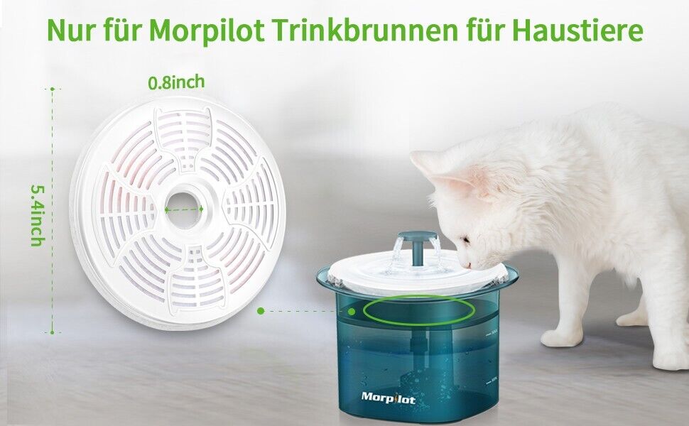 Morpilot - Katze Trinkbrunnen, Hunde Trinkbrunnen-  4 Stück Ersatzfilter