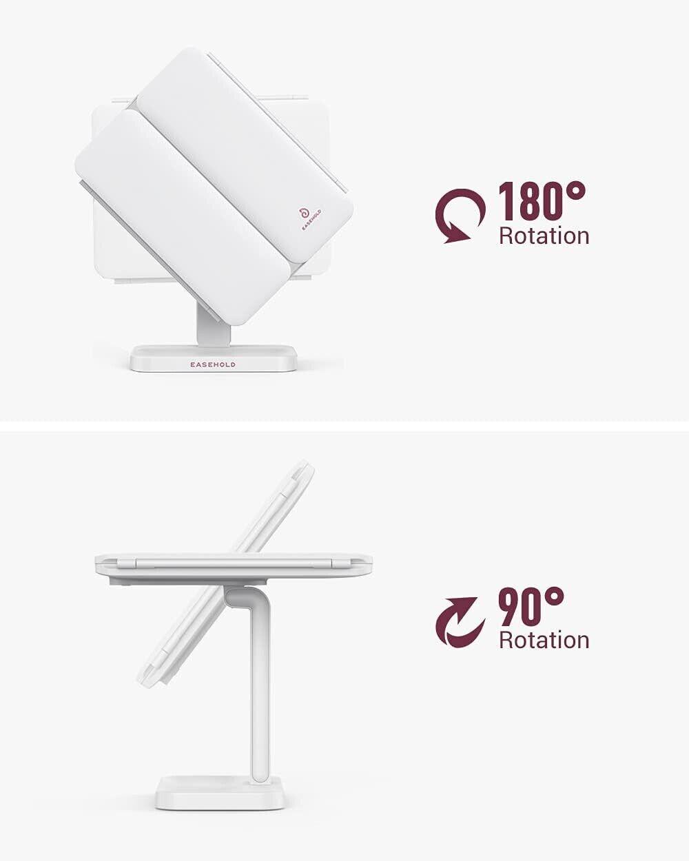 EASEHOLD Schminkspiegel 5000 mAh beleuchtet, wiederaufladbar, 3 Farb-Beleuchtung