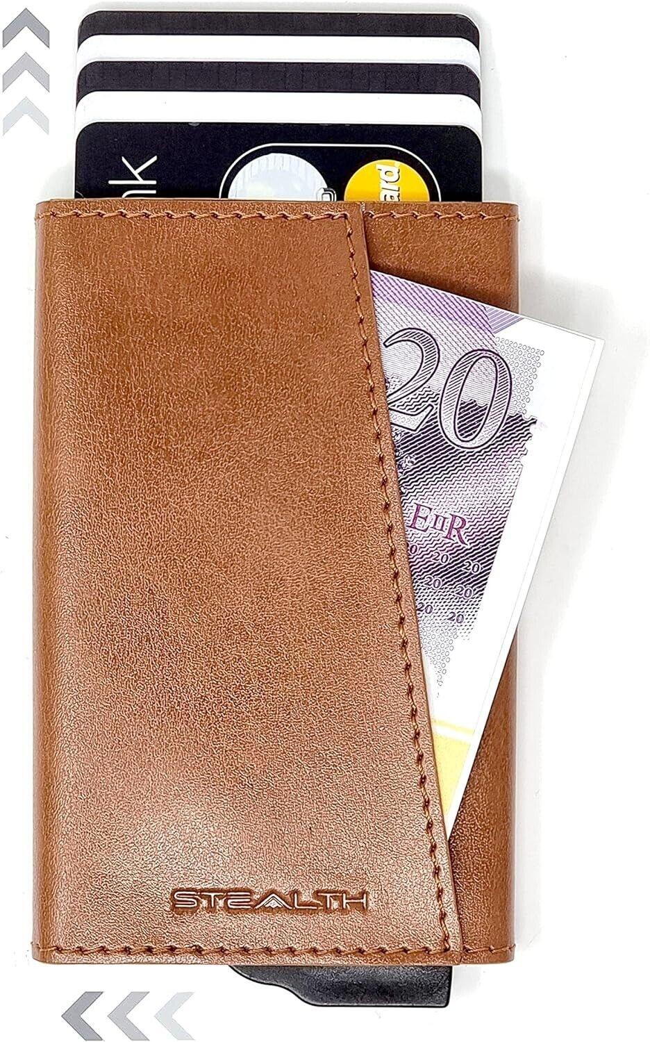 Stealth Wallet  Minimalistische Schlanke Leichte PopUp Kartenhalter  Kontaktl