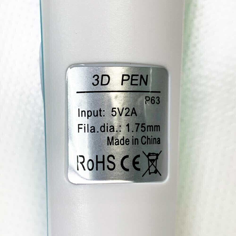 Dikale 3D Drucker Stift mit 1.75mm PCL Filament Set, 12 Farben, 3M pro Farbe