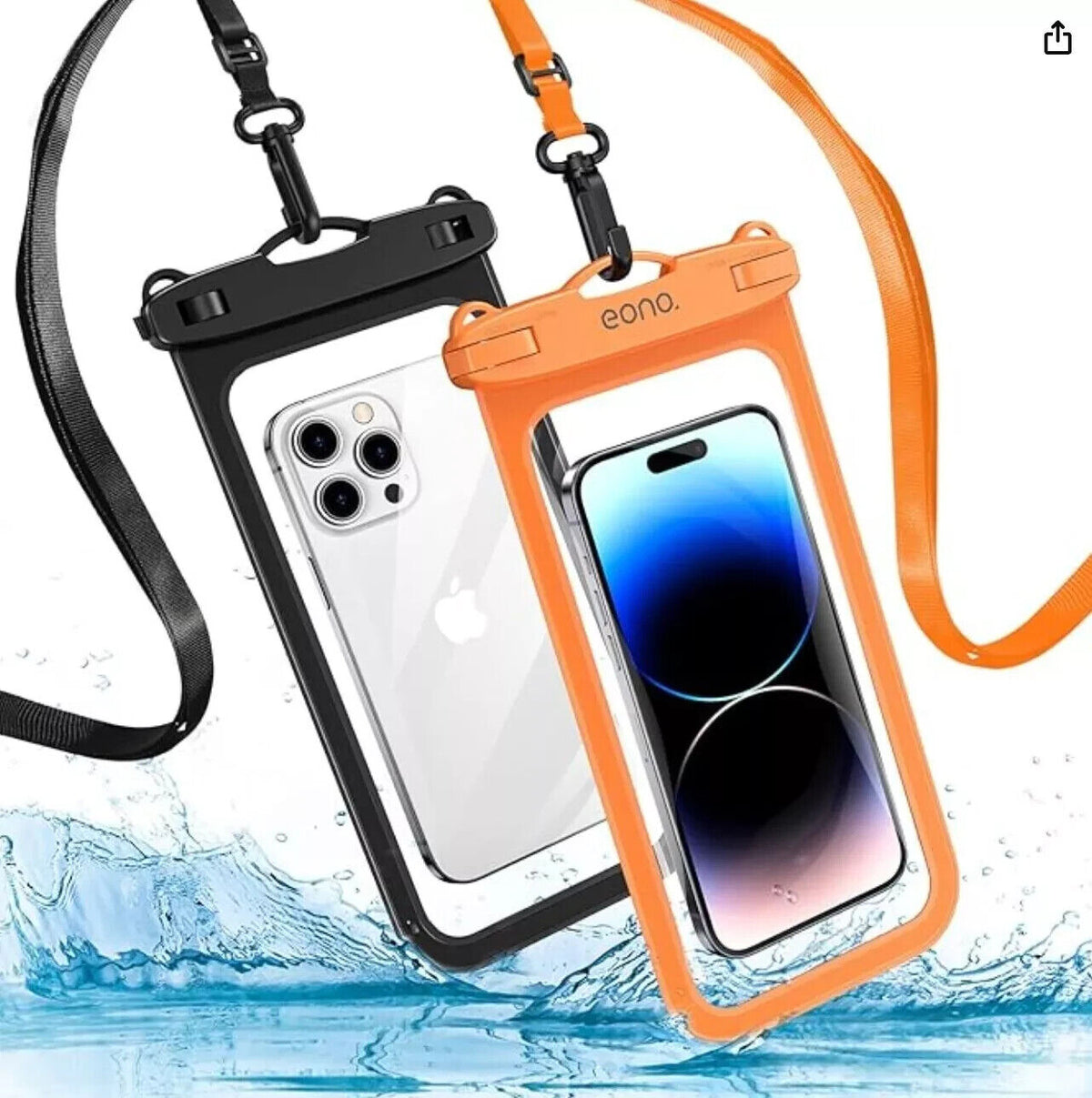 Eono wasserdichte Handytasche, 2er-Pack SafeDonut iPX8 wasserdichte Handyhülle z