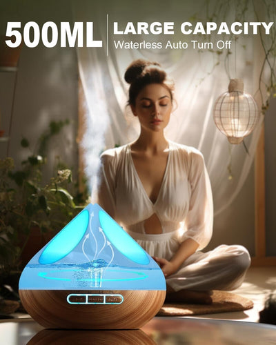 VAAGHANM Aroma Diffuser Diffusoren 500 Ml Mit 8 Ätherischen Ölen, Aromatherapie-