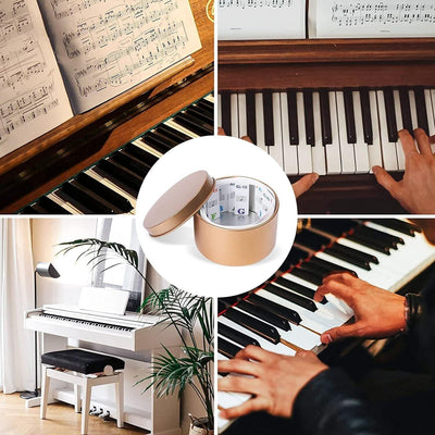 88 Tasten Abnehmbare Klaviertastatur-Musiketiketten, Klaviertastaturaufkleber Wi