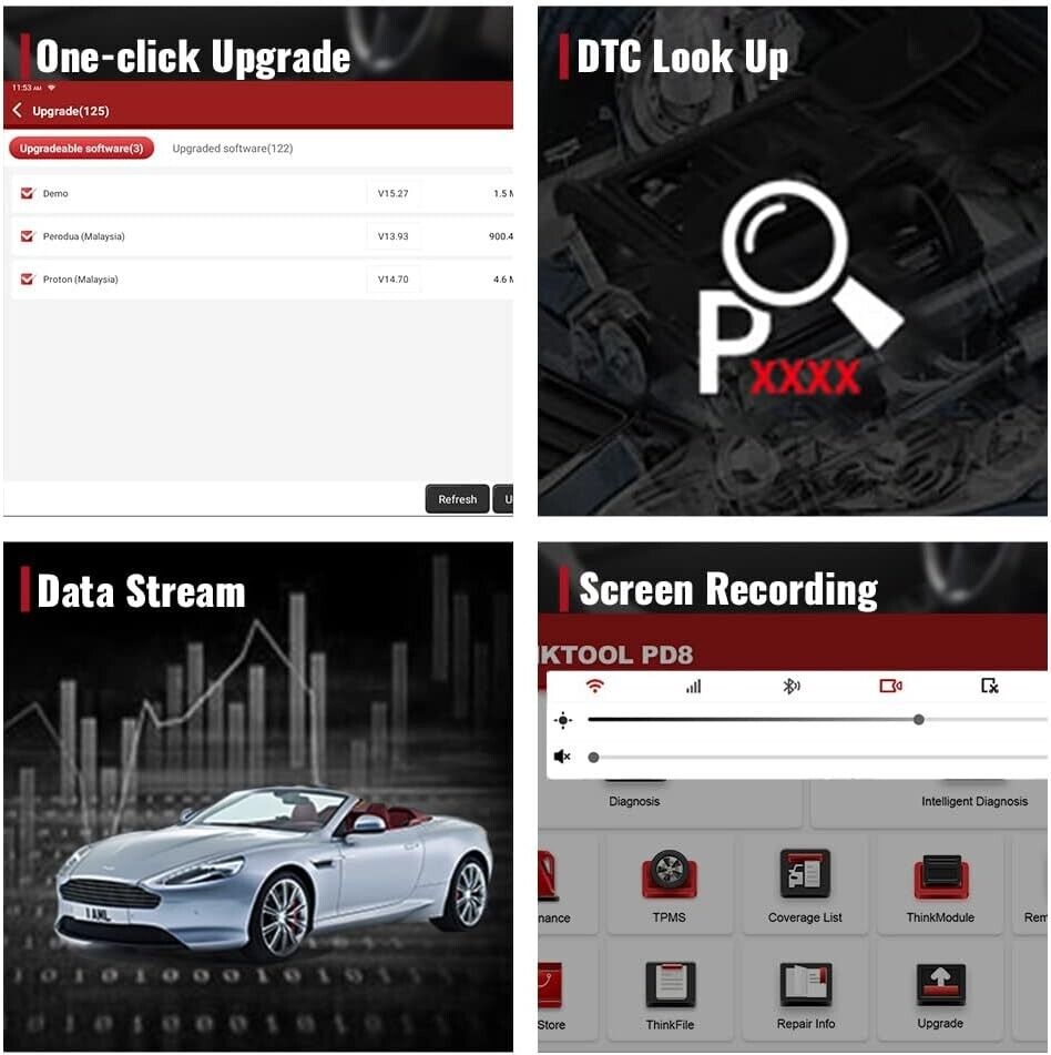 THINKCAR PD8 OBD2 Scanner, Bidirektionales Scan-Tool mit ECU-Codierung,