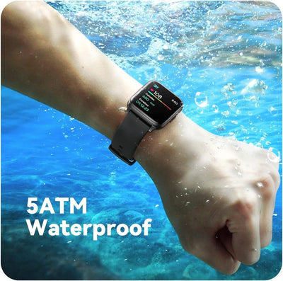 Parsonver Smartwatch Herren Schwimmen, 5 ATM Wasserdichter Fitness-Tracker mit 1