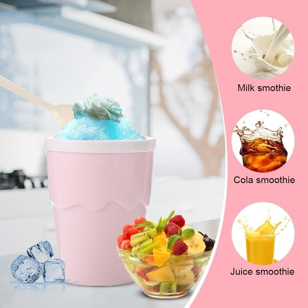 Frozen Magic Squeeze Cup Slushy Maker Cup Slush Ice Becher mit 1 Löffel