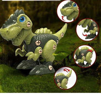 Starpony 3 Dinosaurier-Spielzeuge DIY STEM-Bauspielzeug-Set Kinder Bohrmaschine