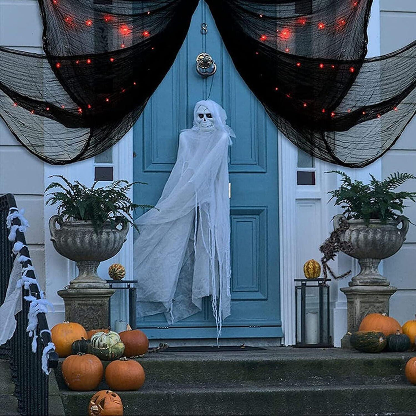 KIPIDA Halloween Dekostoff, 210x500cm Halloween Party Deko, Halloween Deko Horro