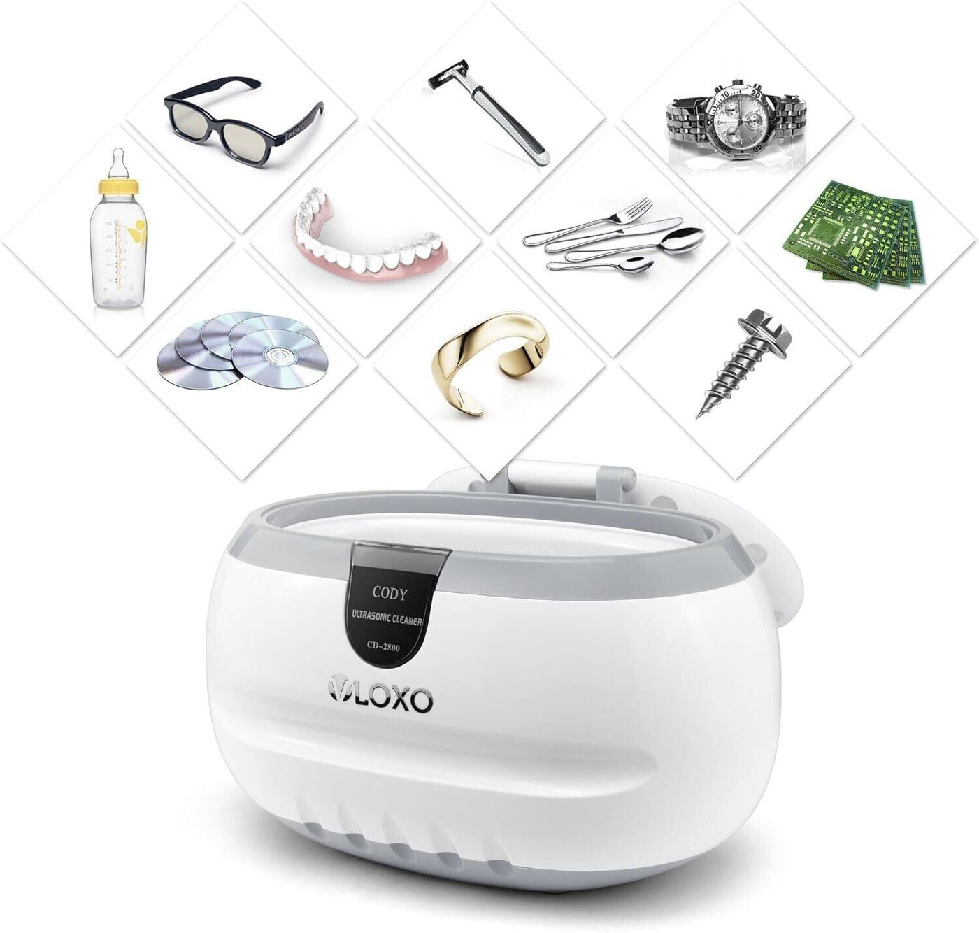 VLOXO Ultraschallreinigungsgerät 50W Brillenreinigungsgerät für Zahnprothesen S