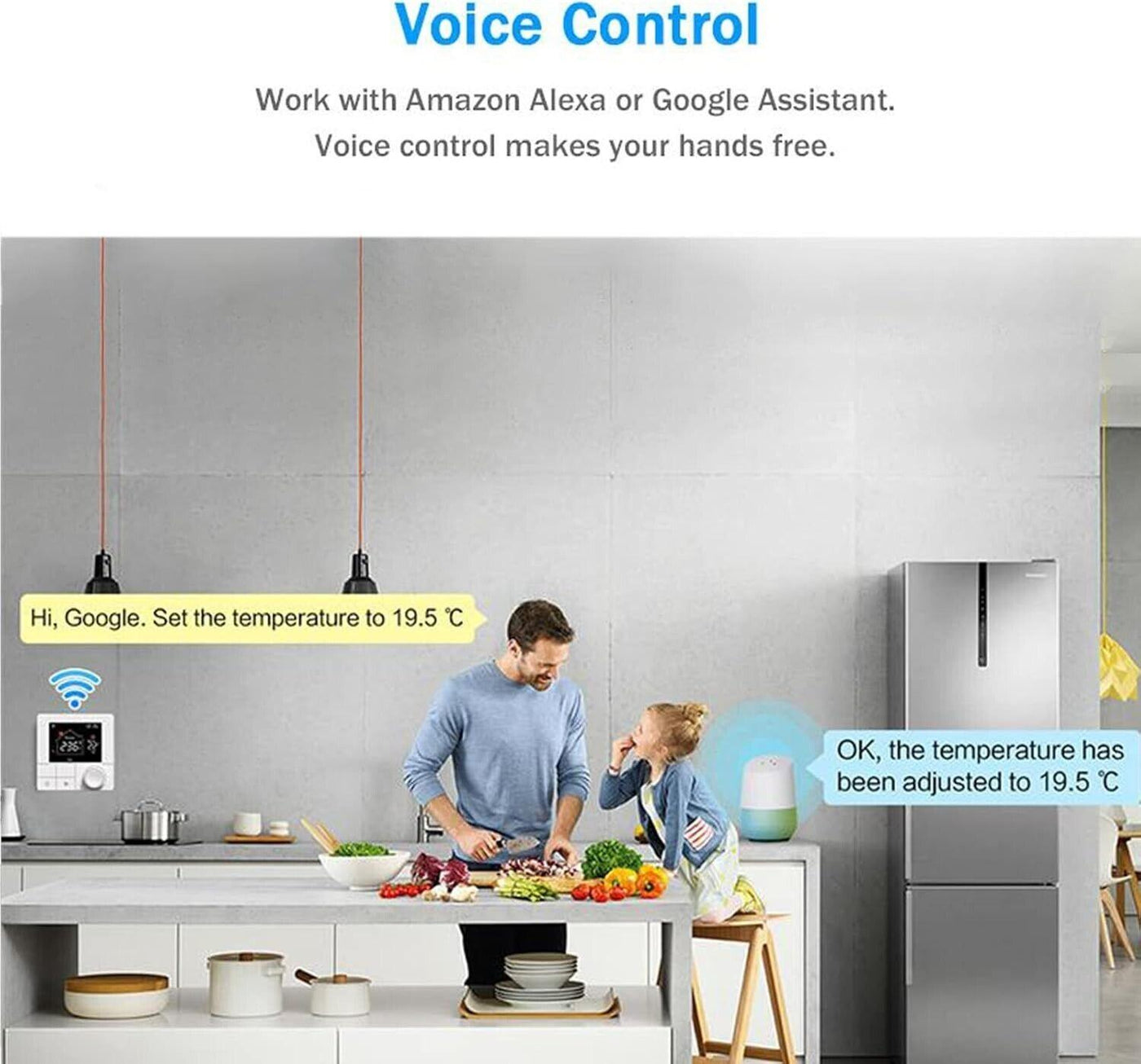 Ailgely - WiFi Smart Thermostat für Wasser-Fußbodenheizung, Programmierbarer Rau