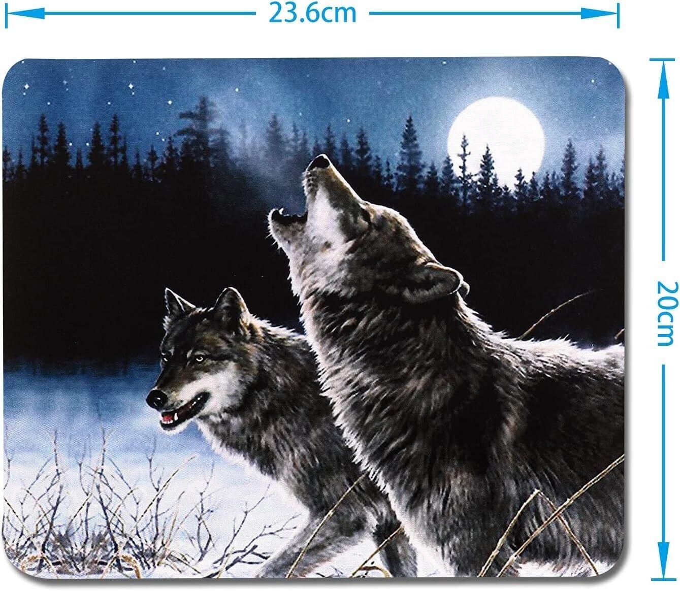 CHUQING Mauspad Wolf Mousepad klein Mouse Pad mit Motiv für Büro und Gaming Maus