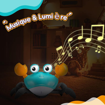 Baby Spielzeug ab 1 Jahr Mädchen Junge, Krabbe Krabbelspielzeug Musik & Licht