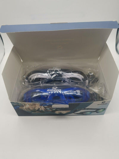RIOROO 2x Schwimmbrille für Herren & Damen mit Breiten Gläsern, UV 1xBlau 1xWeiß