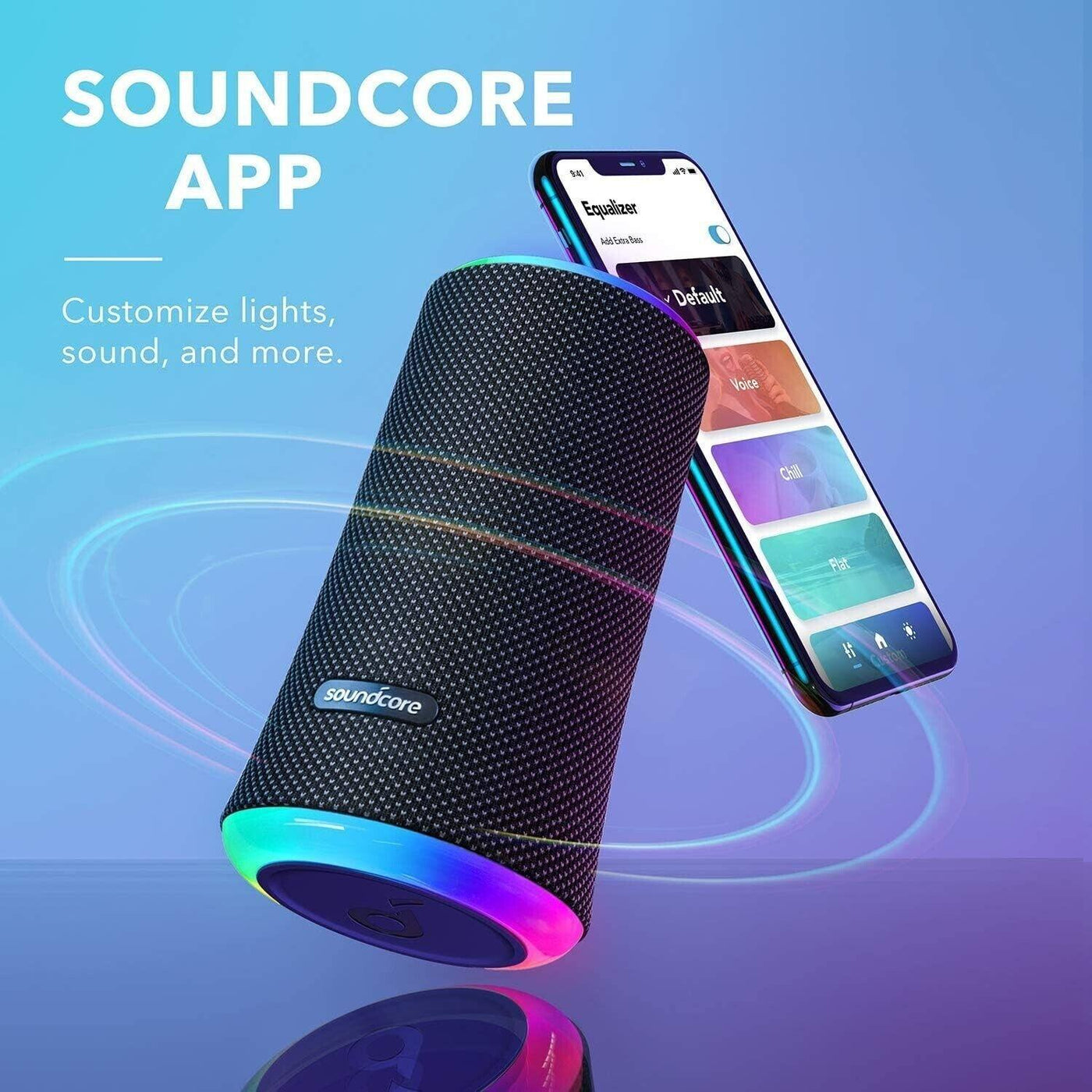Soundcore Anker Flare 2 Bluetooth Lautsprecher - Schwarz, Wasserdicht