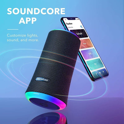 Soundcore Anker Flare 2 Bluetooth Lautsprecher - Schwarz, Wasserdicht