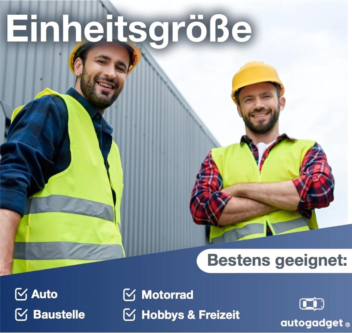 2X Warnwesten Auto gelb ISO20471 Sicherheitsweste - Pannenweste Unfallweste Pkw