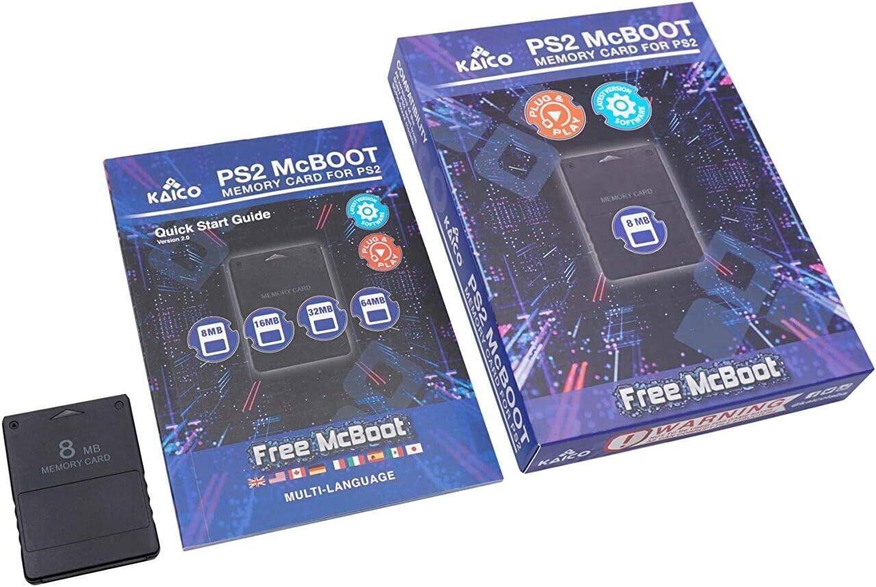 Kaico 8MB PS2 Speicherkarte für Sony Playstation 2 FMCB PS2 Mcboot 1.966