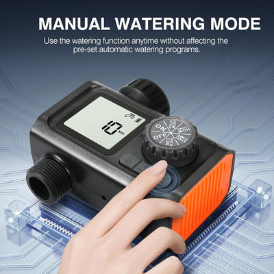 Kazeila Programmierbarer Schlauch-Bewässerungstimer, digitaler Bewässerungs-/Spr