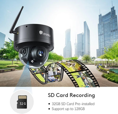 ctronics 530C-5MPB -  PTZ Überwachungskamera Aussen mit 2,4GHz/5GHz Dualband