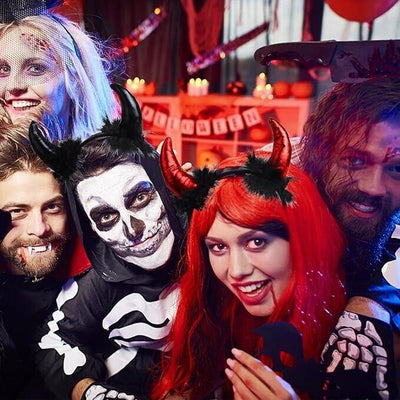 Hengyue - Teufelsohren Teufel Ohren, 2 Stücke Teufelshörner Haarreif Haarband