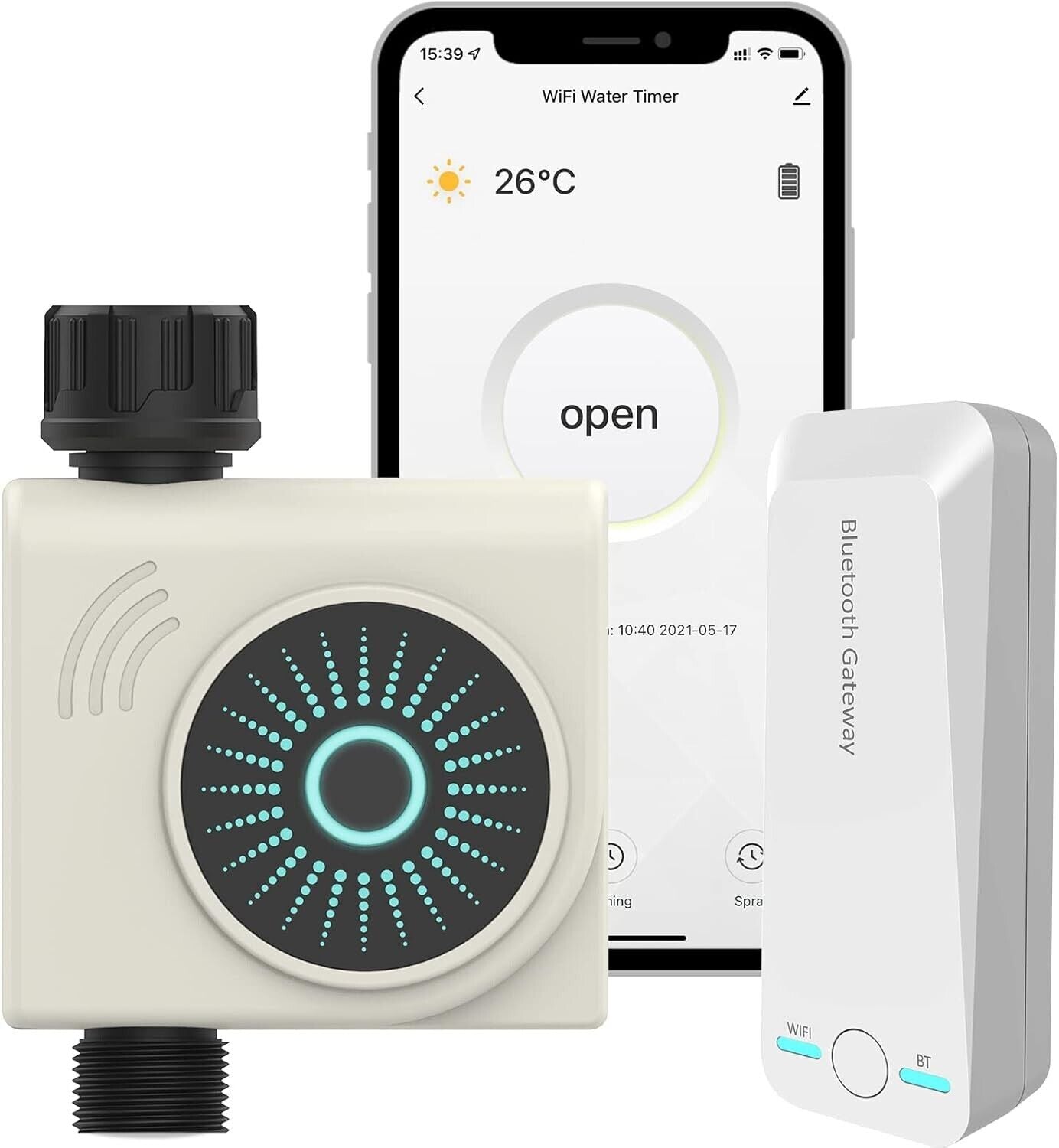 Kazeila Bluetooth WiFi Bewässerungscomputer, Intelligente Automatische Bewässeru