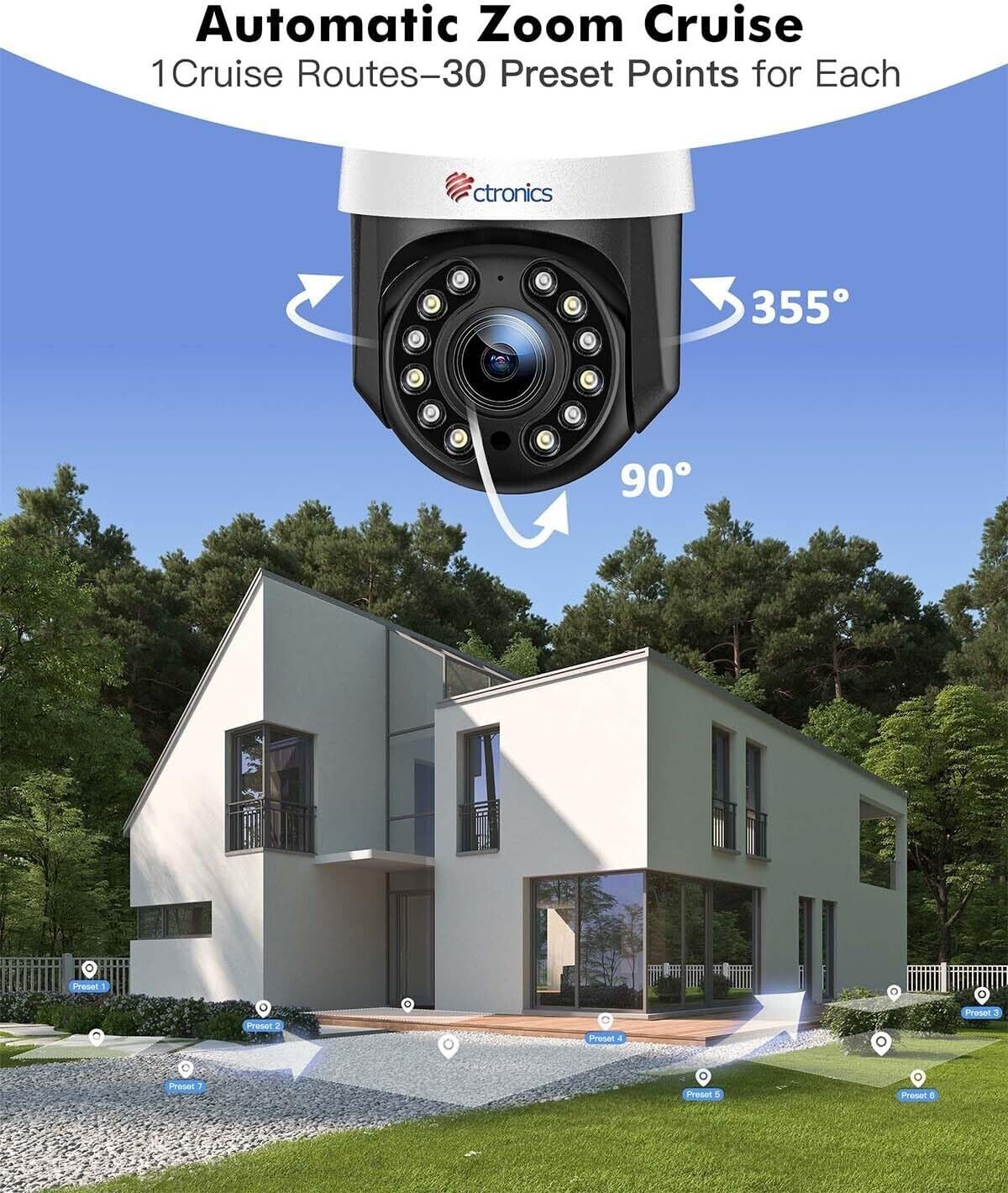 ctronics 640C-16X Optischer Zoom Überwachungskamera Aussen