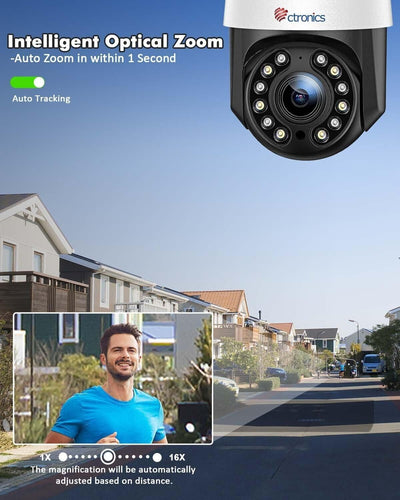 ctronics 640C-16X Optischer Zoom Überwachungskamera Aussen