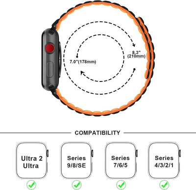 Anlinser Magnetbänder Kompatibel mit Apple Watch Armband 45mm 44mm 42mm 41mm 40m