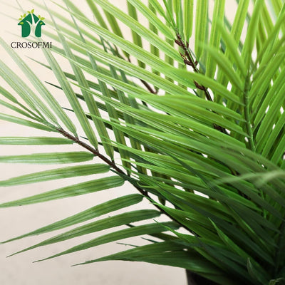 CROSOFMI Kunstpflanze 35 cm Mini Künstliche Pflanze Areca Palme Kunstpflanzen 2x