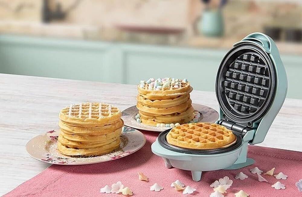 Bestron Mini-Waffeleisen für klassische Waffeln, kleiner Waffelmaker