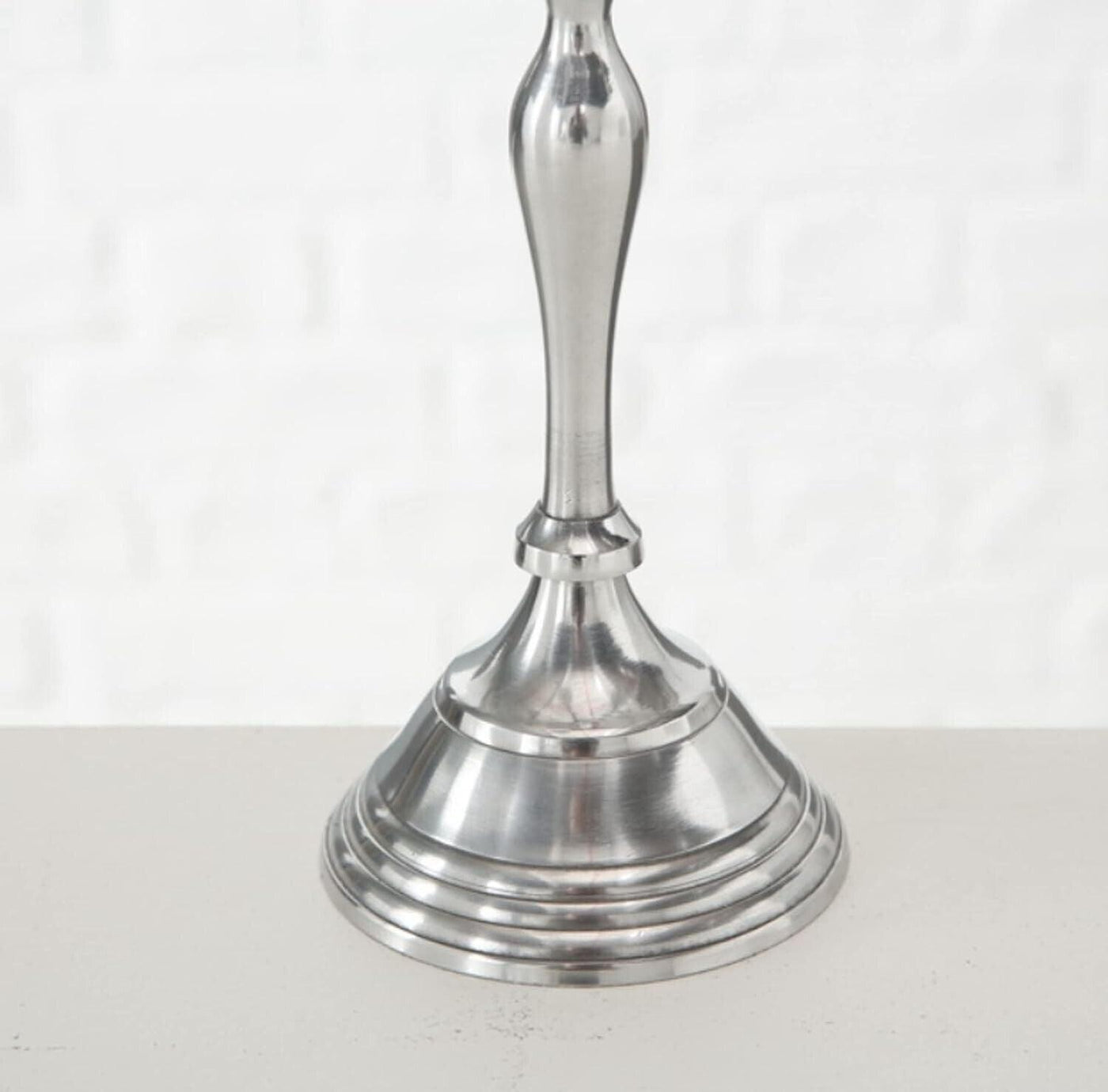 Klassischer Kandelaber Kerzenständer 5-armig, Höhe 30 cm, Durchmesser 22 cm, sil