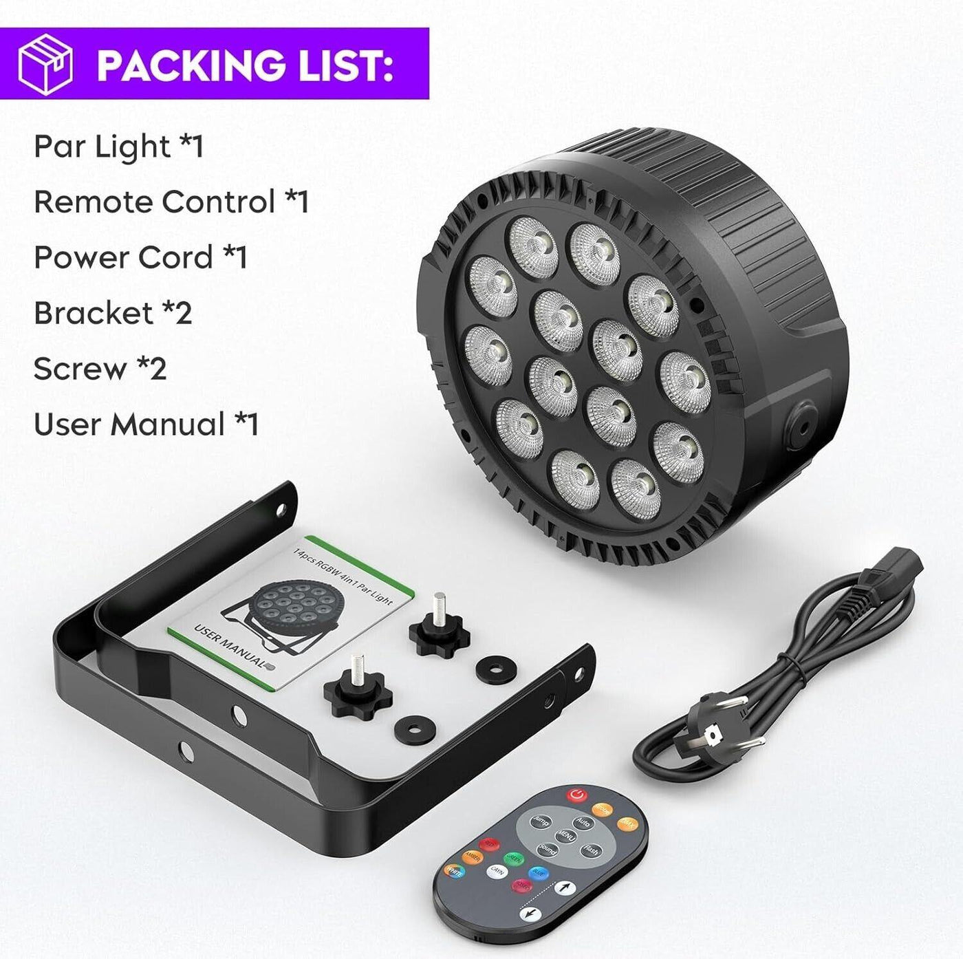 Spotlight Paar LED Party Lichter 14 * 6W RGBW DMX512 Disco DJ Lichter mit Fernbe