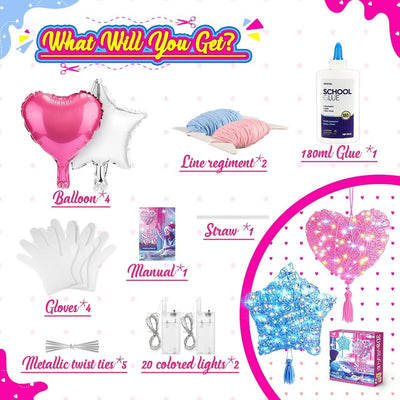 EUCOCO Geschenke Mädchen 3D String Art Kit Kinder Bastelset Laterne 6-14 Jahre