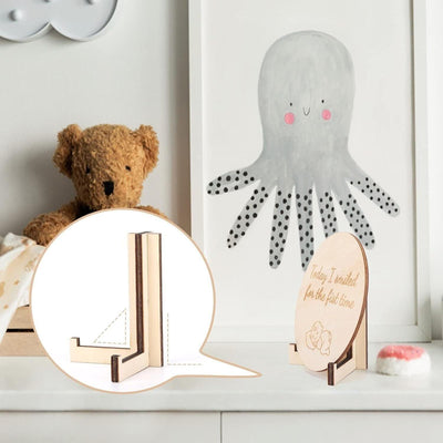 ZARAAFA Holz Meilensteinkarten Baby - Set 24 babykarten & 2 Bilderrahmen für Col