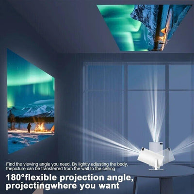 Magcubic Tragbarer Projektor 4K Beamer WiFi6 und BT 5.0 mit Eingebaute Android O