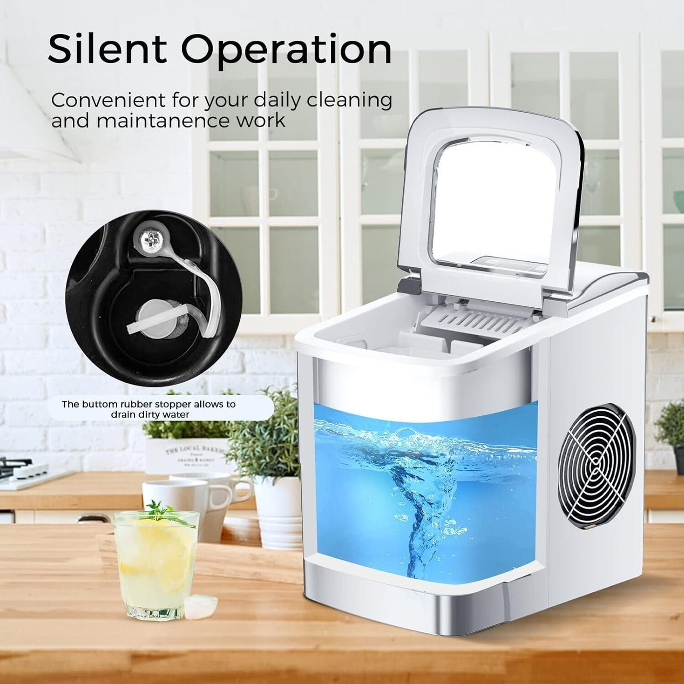 FOOING Eiswürfelbereiter Würfelmaschine Eismaschine Eiswürfelmaschine Eiswürfelm