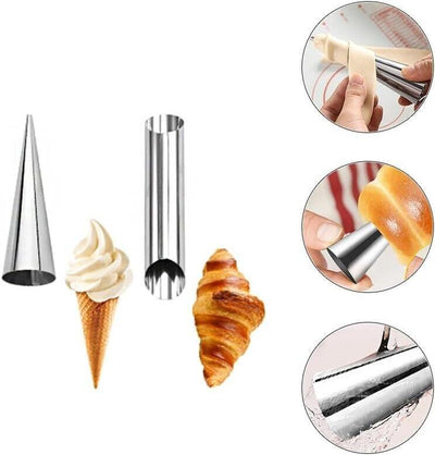 Yuragim Schaumrollenformen 25x Antihaft Edelstahl Schillerlock Cannoli Backform